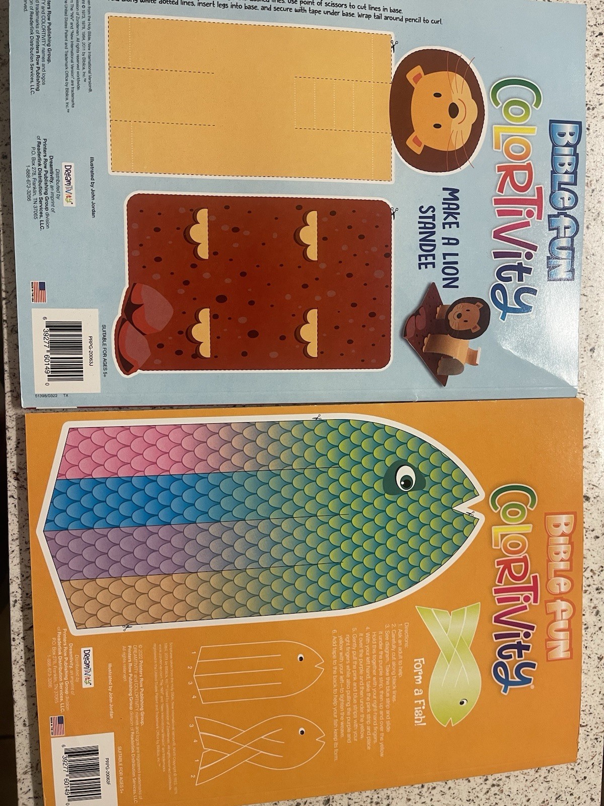 Bible Fun Colortivity Activity & Coloring Book Set of 4 Over 250 pages Assorted