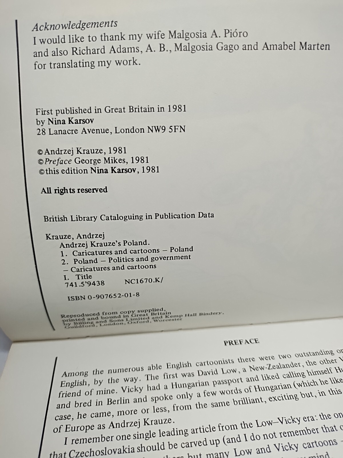 Andrzej Krauzes Poland Cartoonist Book