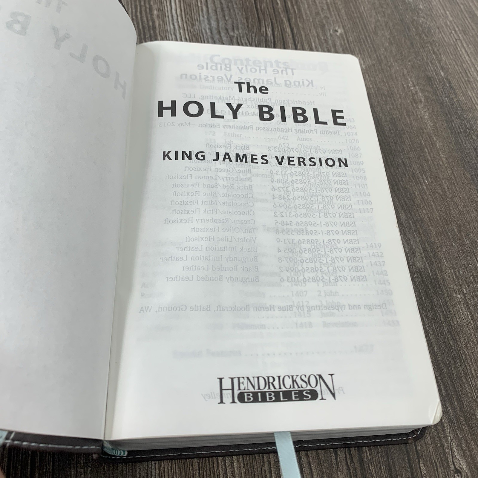 Holy Bible KJV King James Reference Edition Hendrickson Bibles Imitation Leather