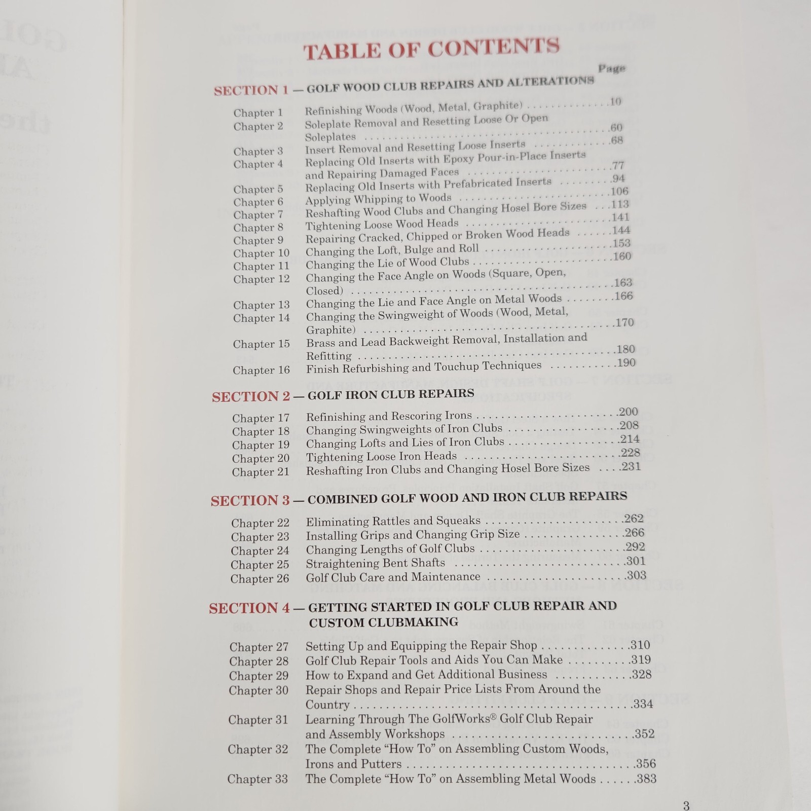 Golf Club Design Fitting Alteration and Repair 4th Edition 1995 Ralph Maltby