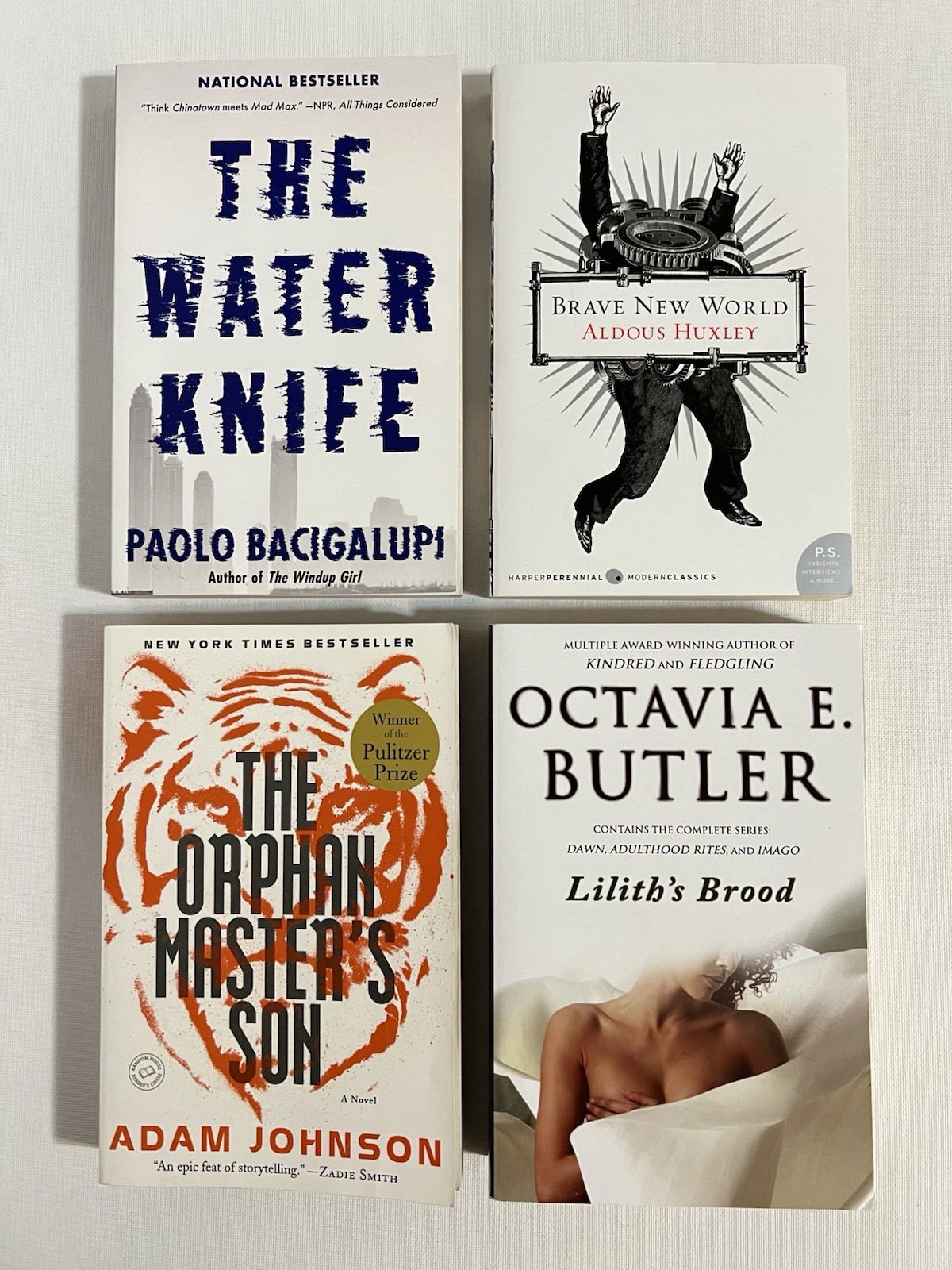 Dystopian Science Fiction Lot Aldous Huxley Pierce Brown Octavia Butler Ayn Rand