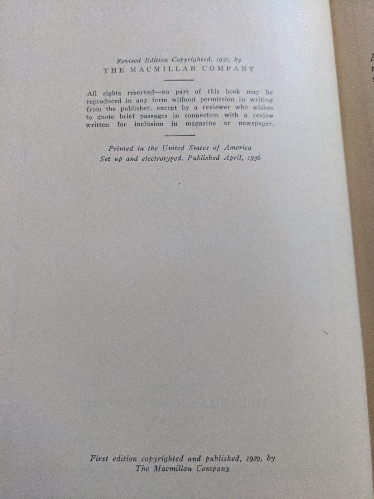 Chief Modern Poets Of America, 1936, Selected/edited by Sanders And Nelson