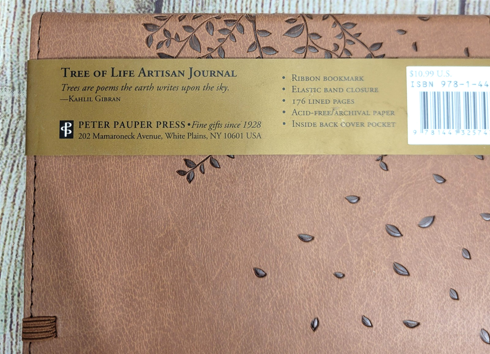 Tree of Life Journal (Vegan Leather Notebook) – Hardcover – NEW