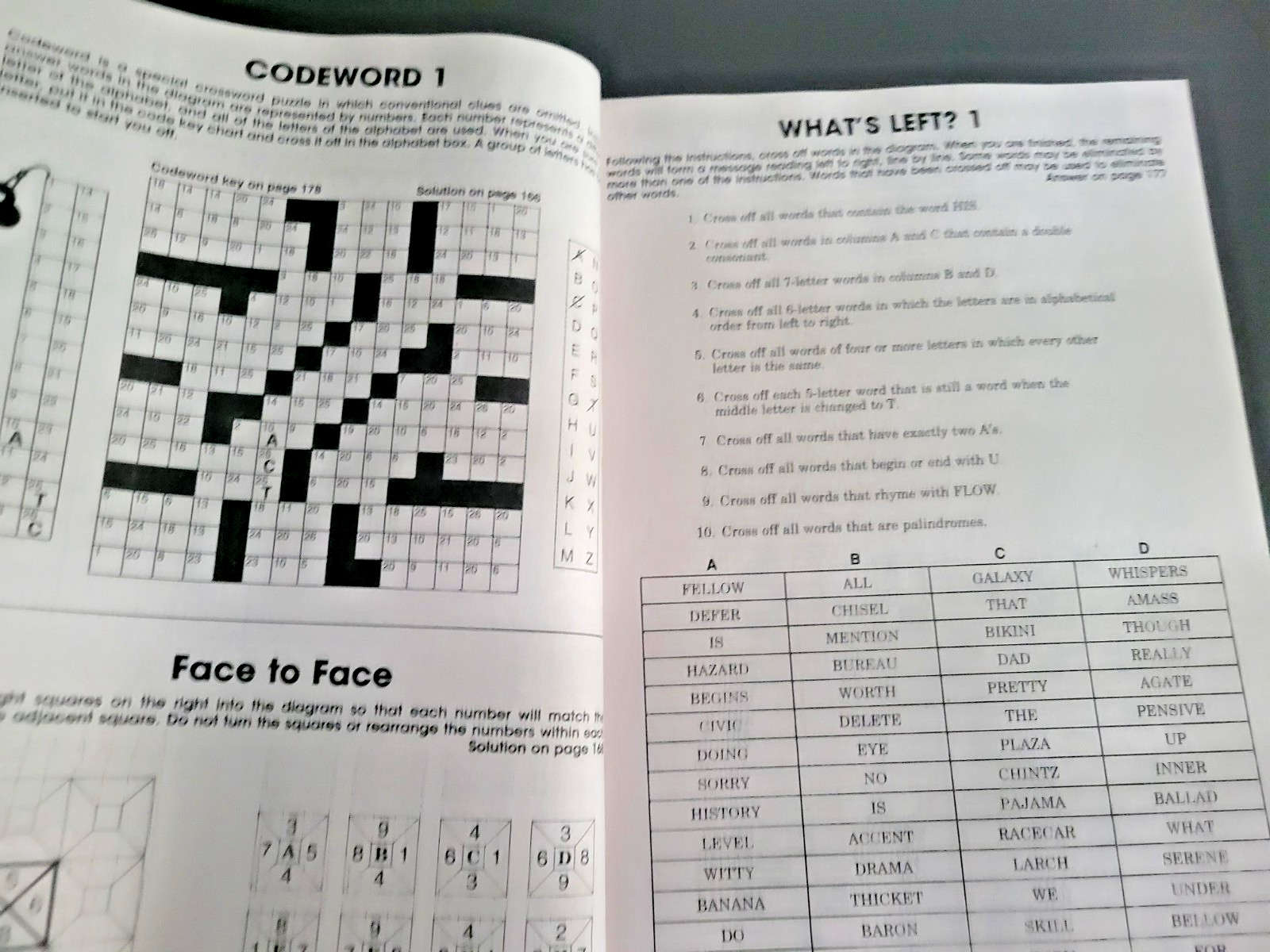 Lot of 2 Family Variety Puzzles & Games & 1 Book With Crosswords by Penny Press