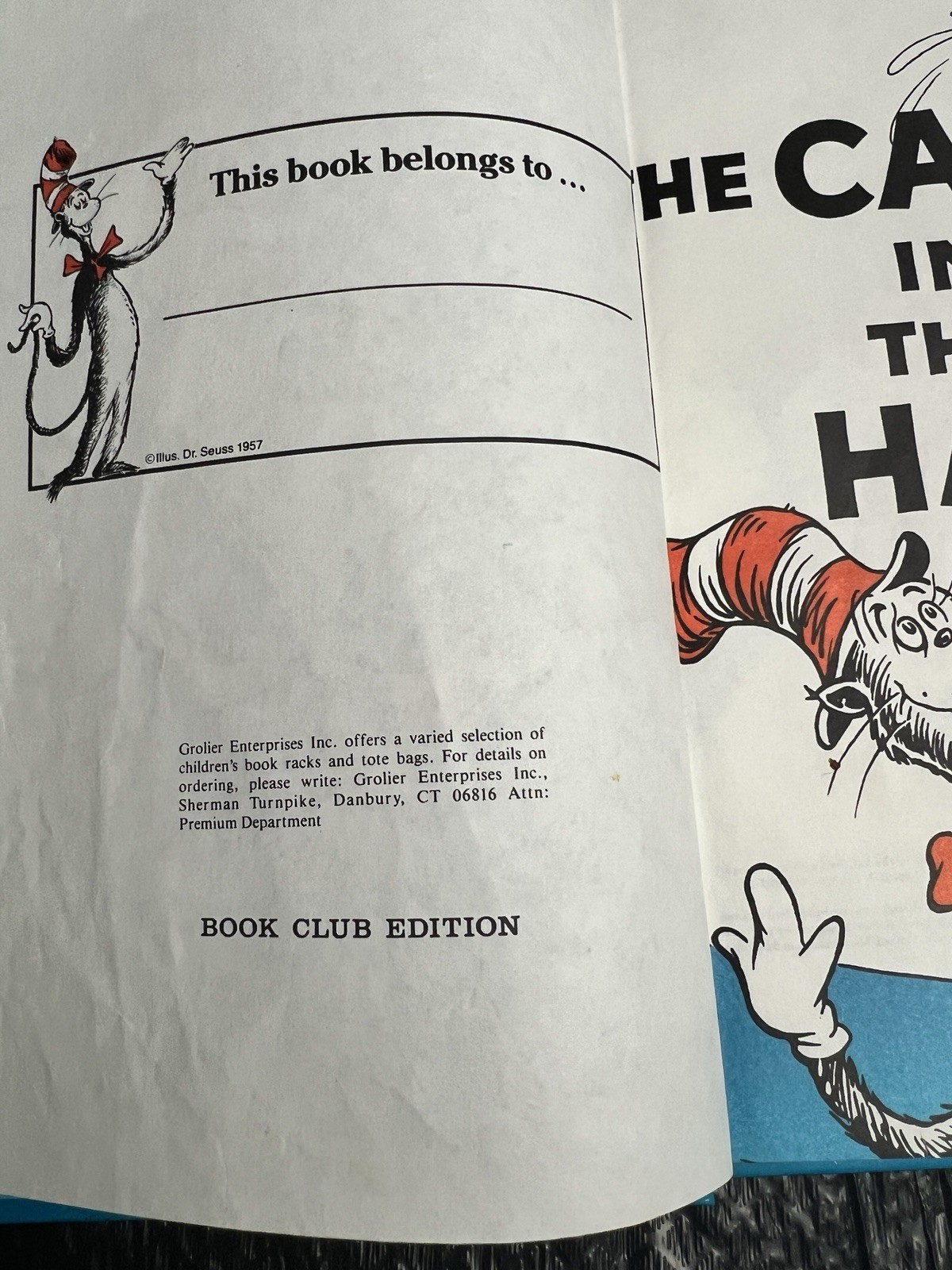 The Cat In The Hat by Dr. Seuss Hard Cover Book 61 Pages