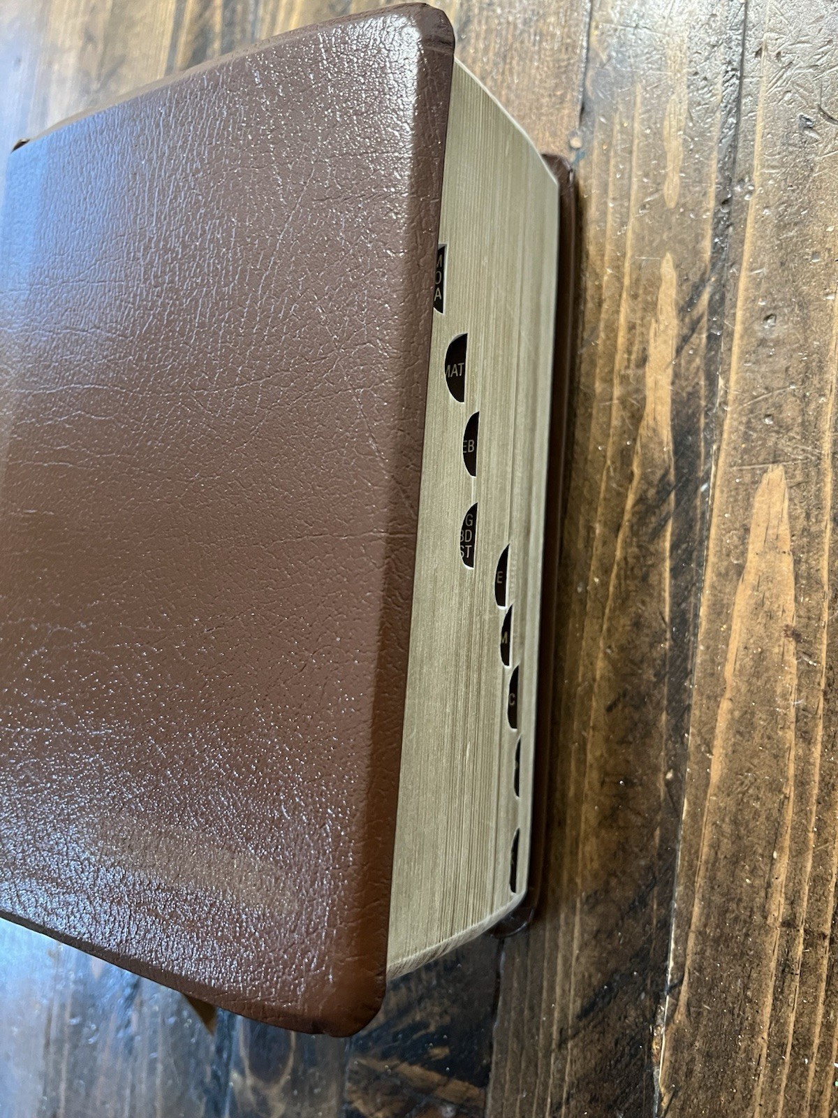 2000 Brown Simulated Leather LDS Quad 7-1/2” X 5-1/2” Indexed Clean!