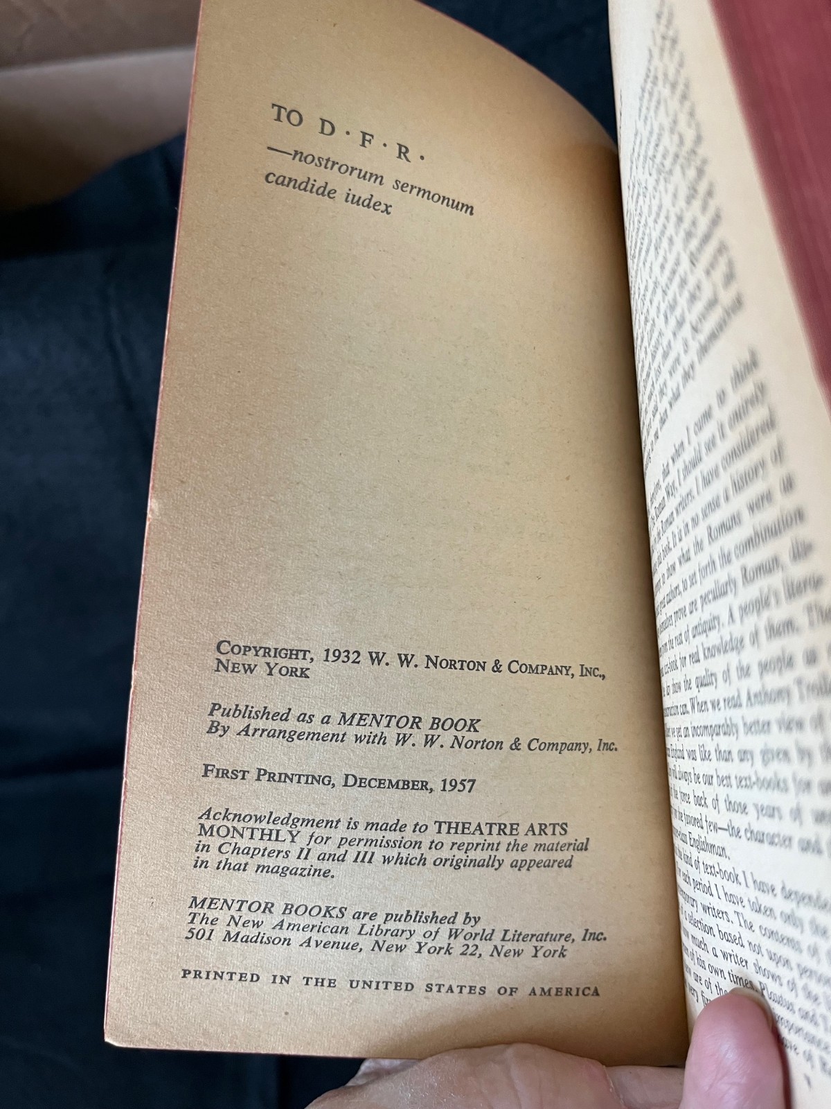 THE ROMAN WAY TO WESTERN CIVILIZATION Edith Hamilton 1957 1st Printng Paperback