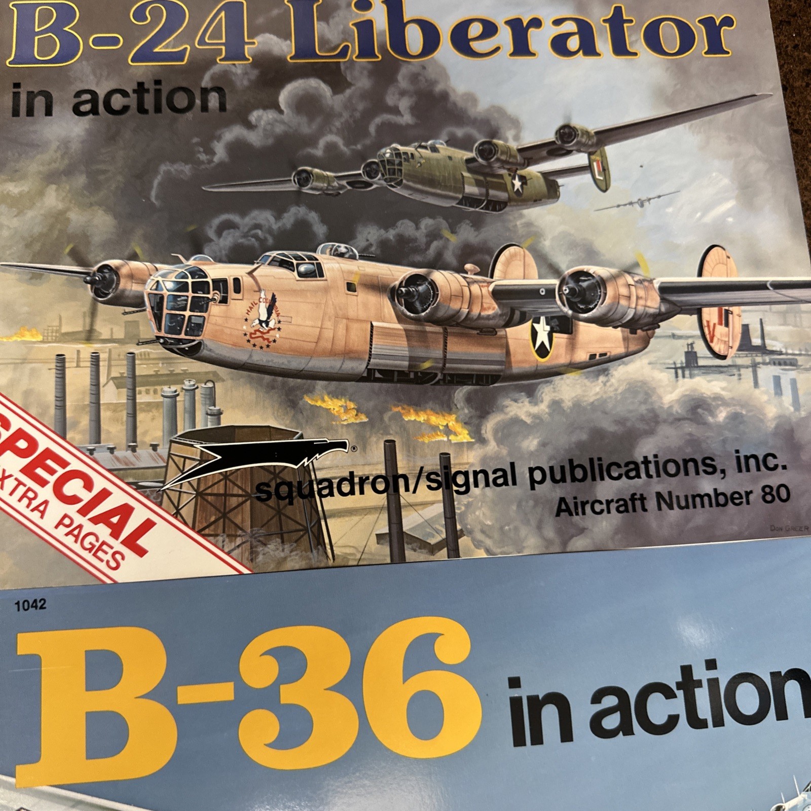 Lot of 6 Squadron Signal Bomber Books B-17 B-24 B-25 B-29 B-36 B-52 – 1970s 80s