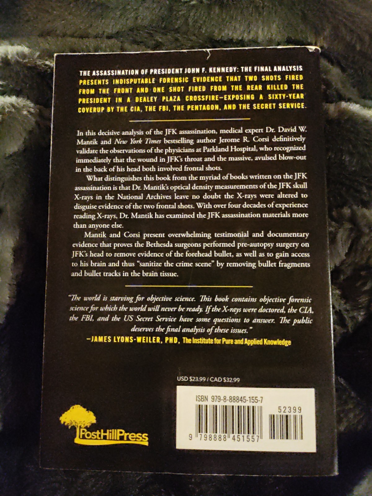 The Assassination of John F Kenney The Final Analysis Forensic Mantik Corsi PB