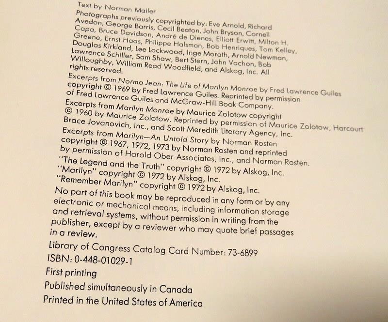 Marilyn: A Biography by Norman Mailer 1st Edition 1973 Hard Cover DJ Book