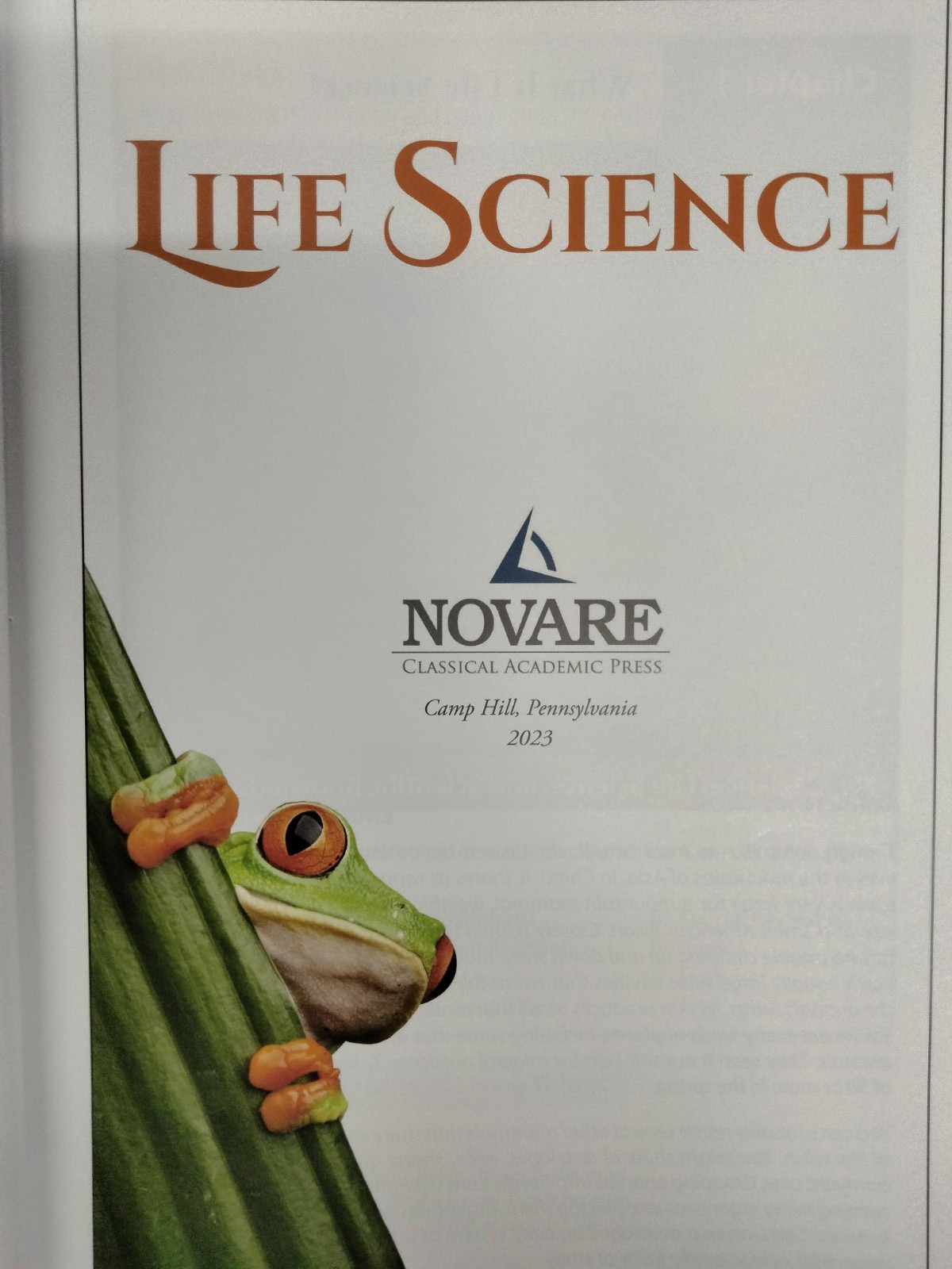 Life Science Novare Classical Academic Press Tracy Creek