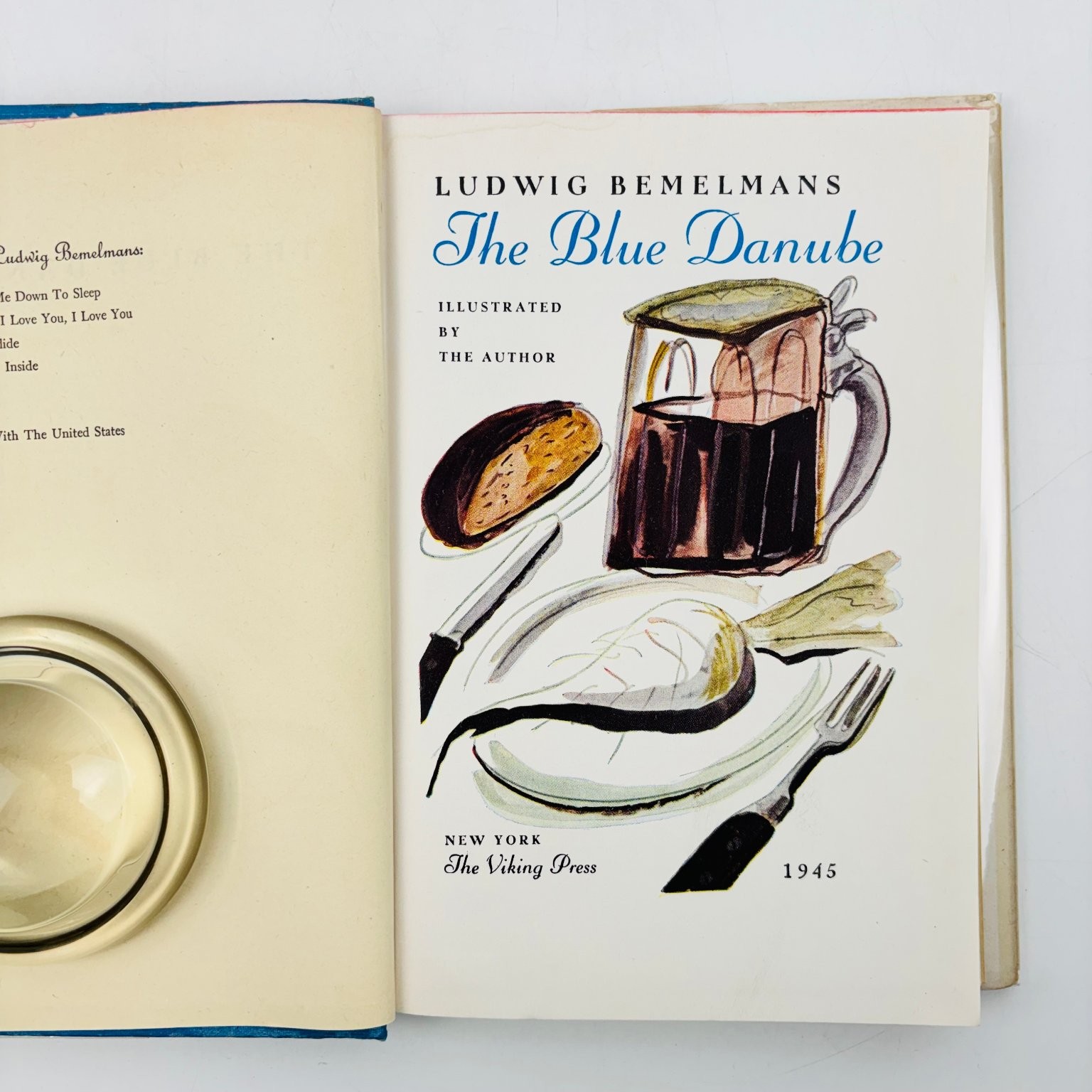 The Blue Danube Ludwig Bemelmans 1945 Second Printing Illustrated Viking Press