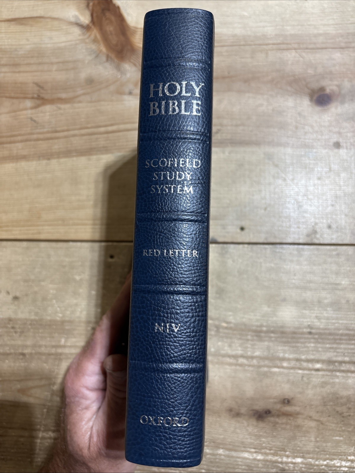 NIV Holy Bible Oxford Scofield Study System Red Letter Blue Leather