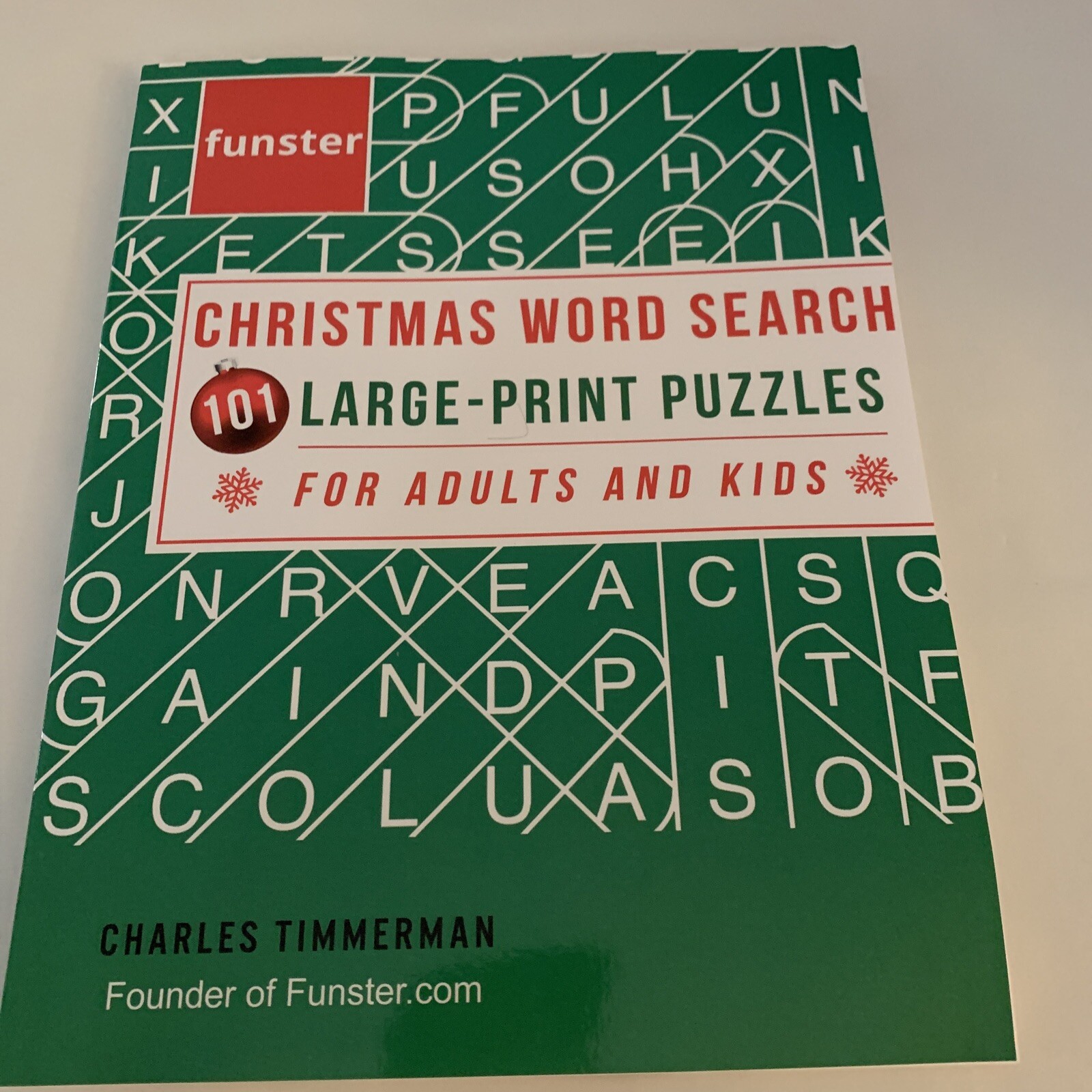 FUNSTER CHRISTMAS WORD SEARCH 101 LARGE-PRINT PUZZLES FOR By Charles Timmerman