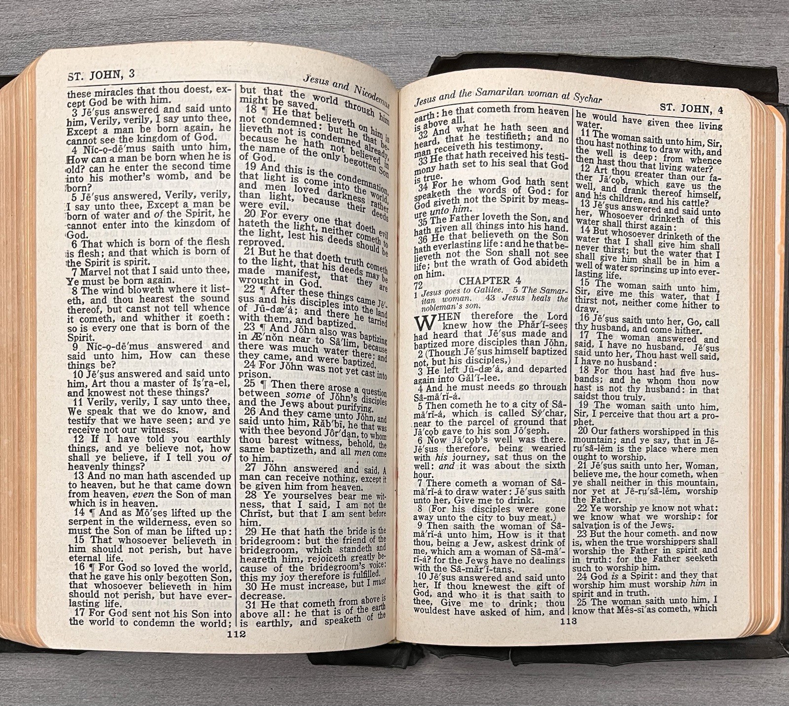Handsize 1945 National Bible Press; Self Pronouncing KJV Study Helps; Color Maps