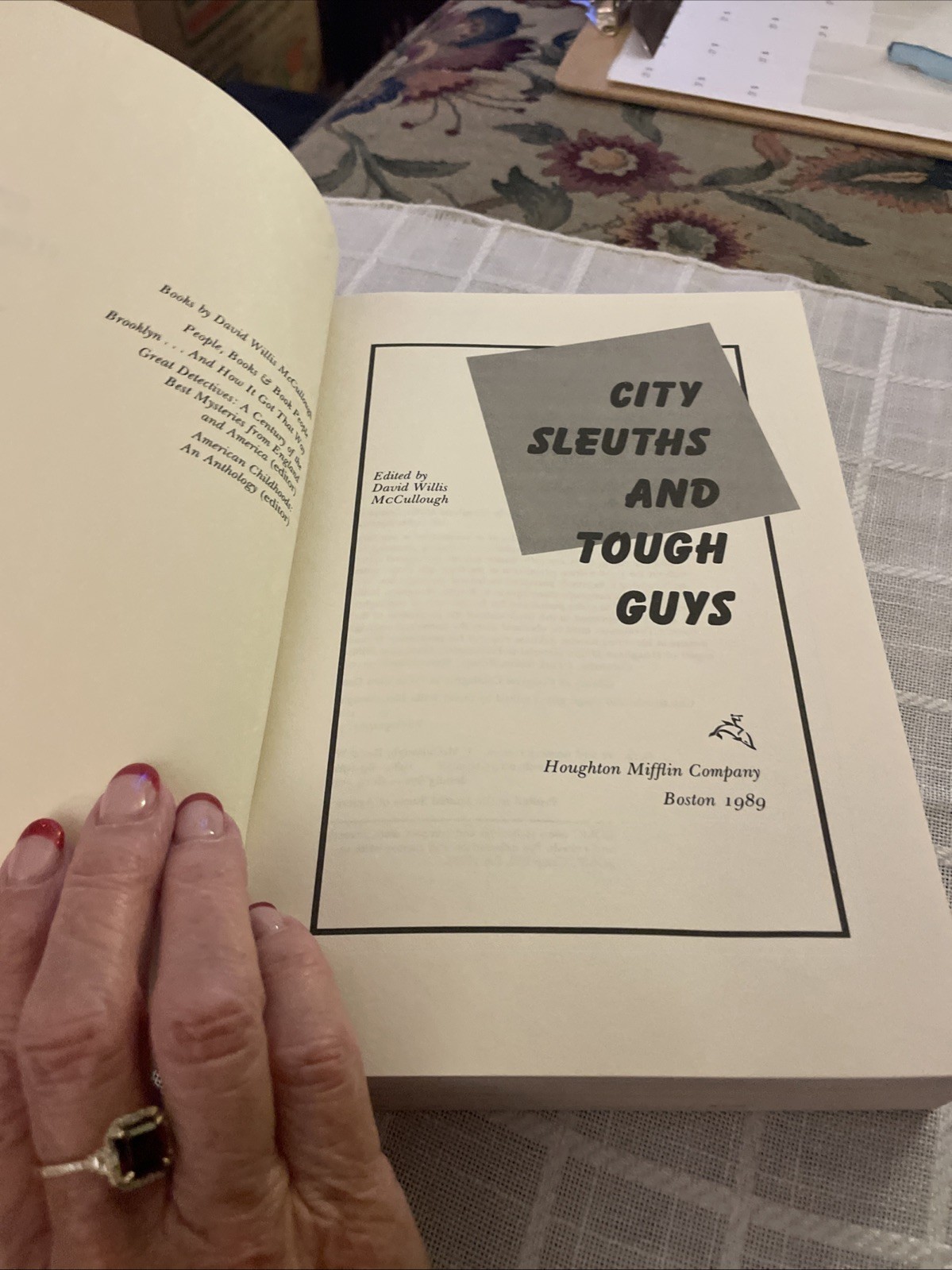 City Sleuths and Tough Guys Soft back Book Copyrighted 1989