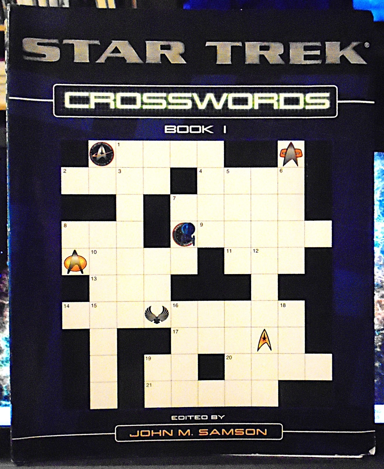 Star Trek Crosswords Book 1 – John M. Samson – 2003 – Spiral Bound – Very Good