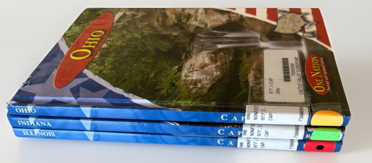 3 Capstone One Nation Books Ohio Illinois Indiana