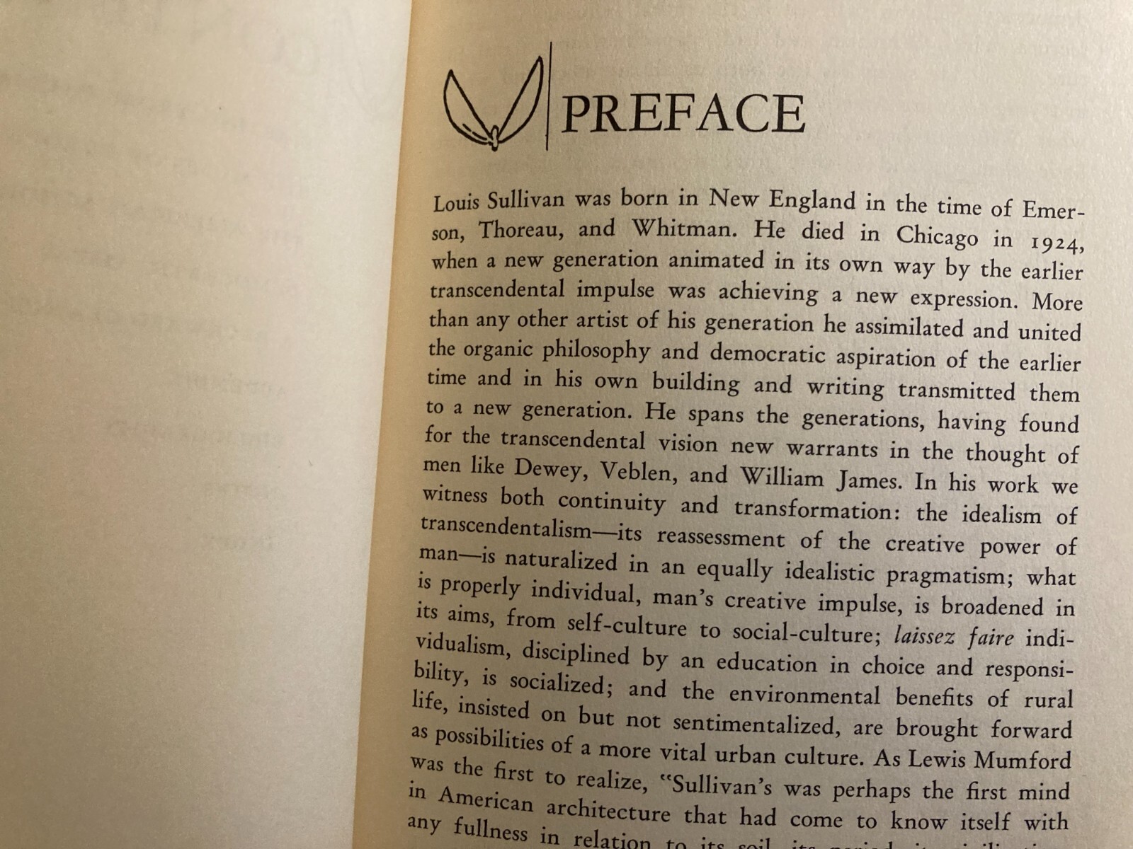 LLOUIS SULLIVAN: AN ARCHITECT IN AMERICAN THOUGH BY SHERMAN PAUL, 1962 SC.