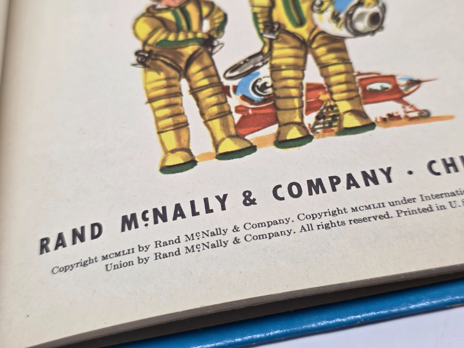 Vintage 1952 Space Ship To The Moon Hardcover Book Rand Mcnally