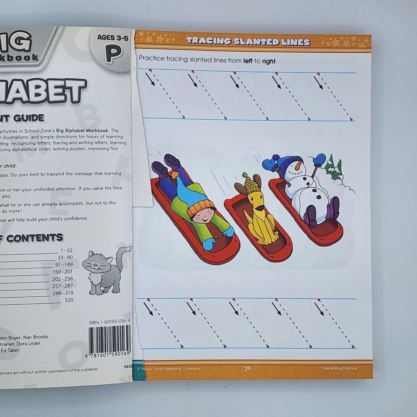 Big Alphabet Workbook Age 3-5 2008 SC (Acceptable) 1st 28 Pages Missing Bargain