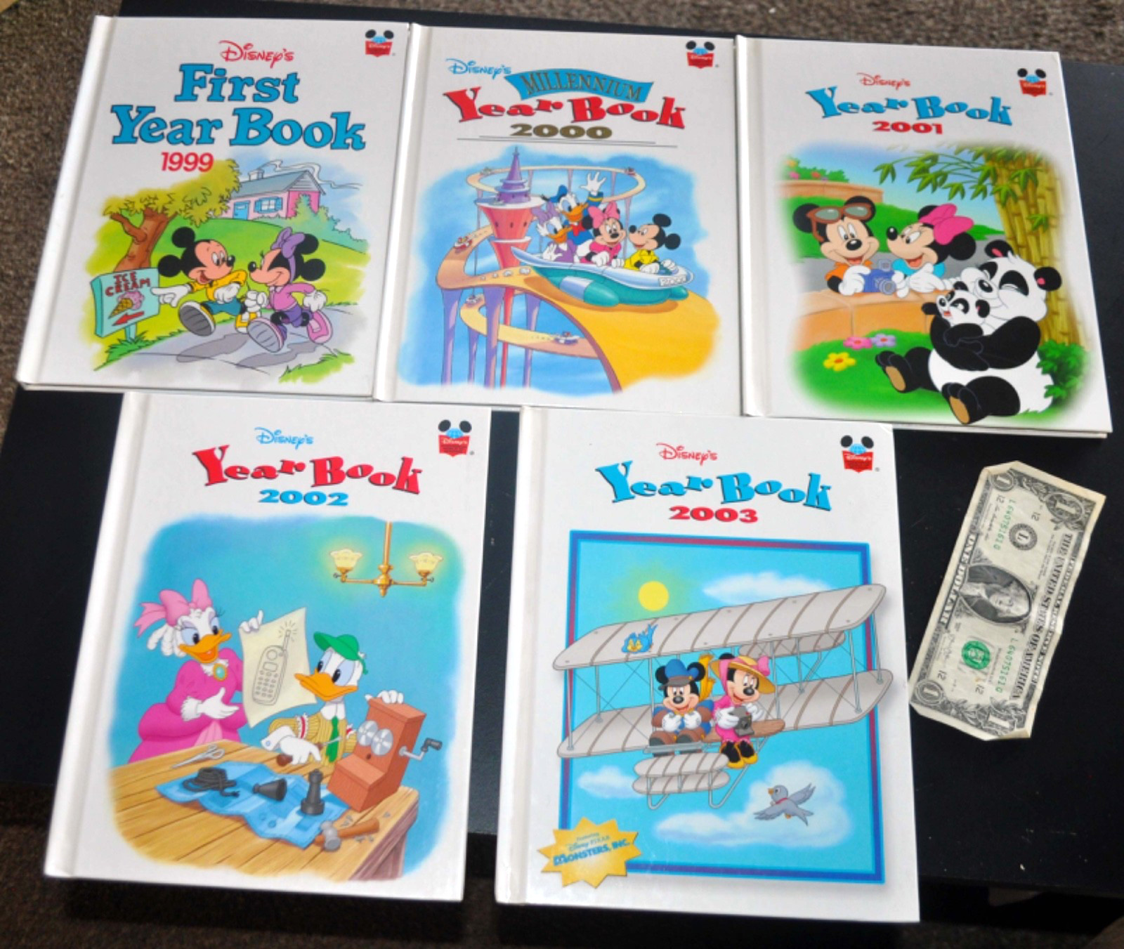 1999-2003 DISNEY’S YEAR BOOK Set Of Five. Hardcovers