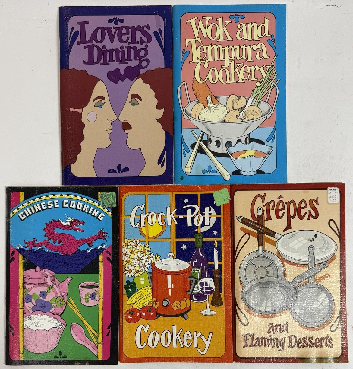Vintage Irena Chalmers Cookery Paperback Book Lot of 5 Retro Cooking