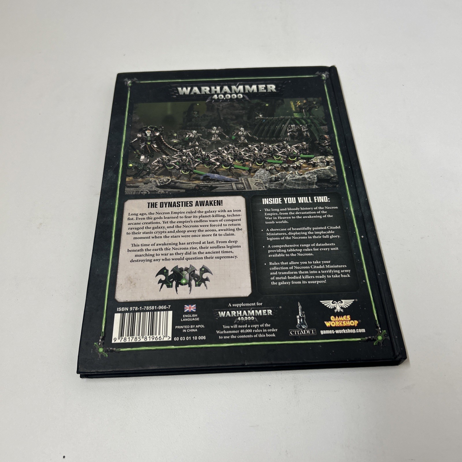 Warhammer 40K Codex NECRONS Games Workshop 7th Edition 2018