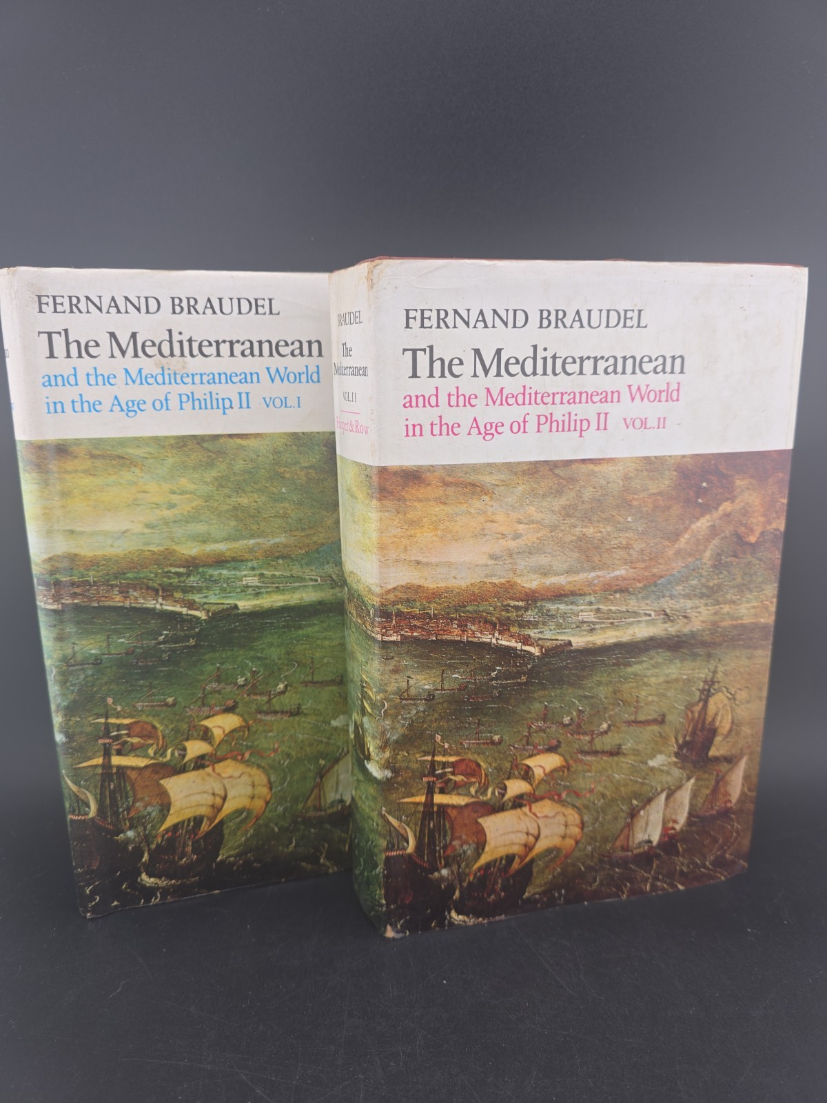 Braudel Mediterranean Age Philip II Vol 1 2 HC 1973 Set History VG