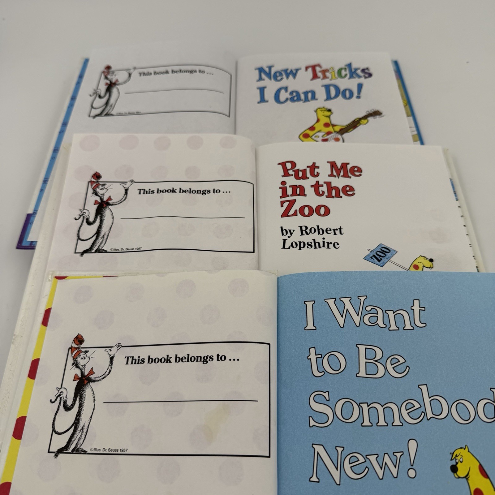 New Hardcover Lot 3 Put Me in the Zoo / Somebody New Dr Suess Beginners Books