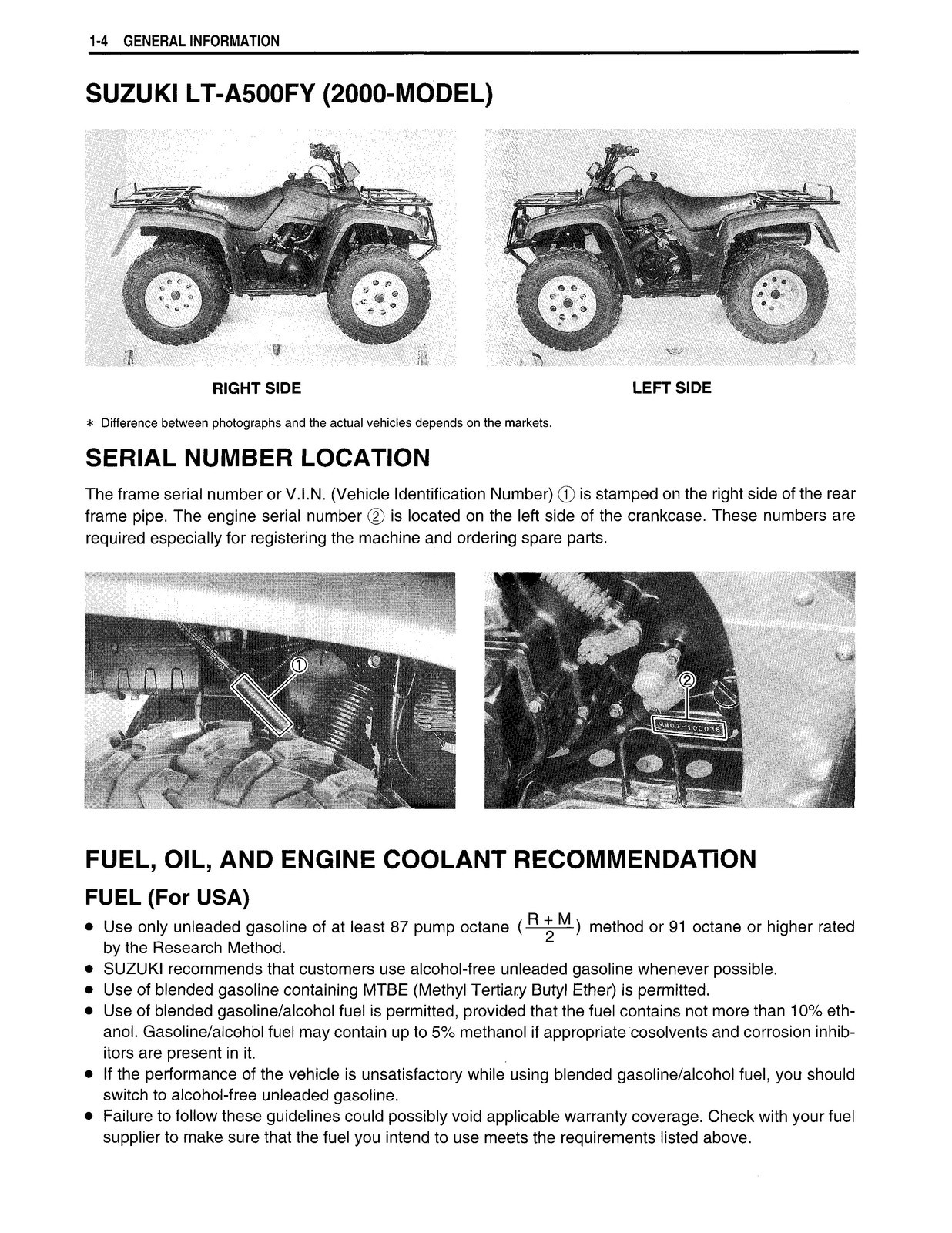SUZUKI Vinson LT-A500F ATV Service Manual – STEEL LOOP FIXED – PROTECTIVE COVERS
