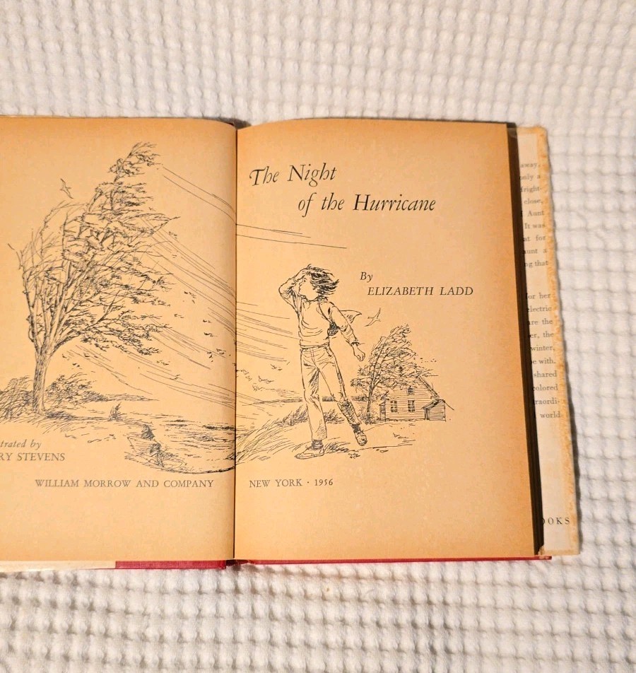 The Night of the Hurricane Elizabeth Ladd Mary Stevens 1956 Vintage Hardcover