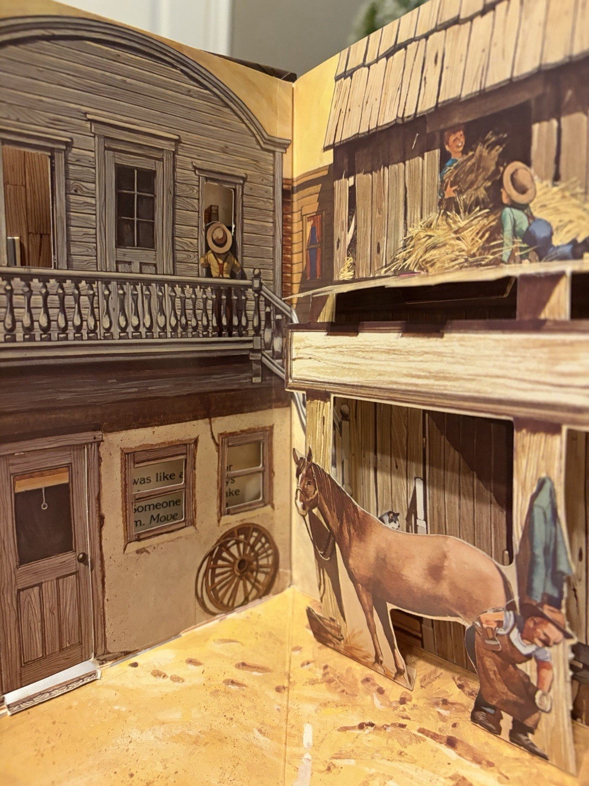 Frontier Town Panorama Pop-Up Book Vintage 1982 Peter Seymour Western Book