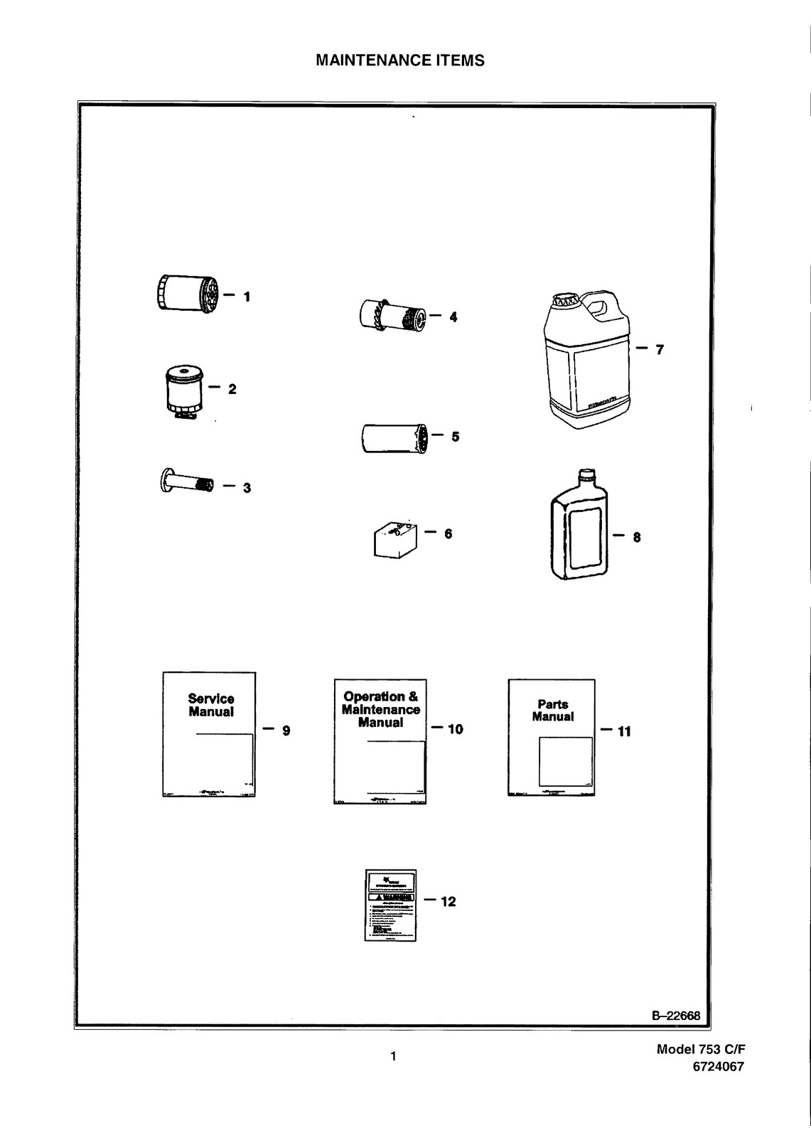BOBCAT 753 753H Skid Steer Loader Parts Manual – STEEL WIRE BOUND – TOUGH COVERS