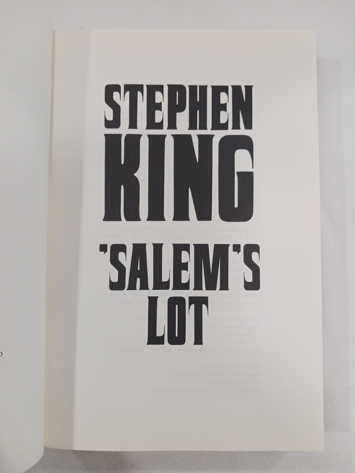 Salem’s Lot Stephen King Jim Phiesen Art DJ 1990 Vampires Vtg Horror HARDCOVER