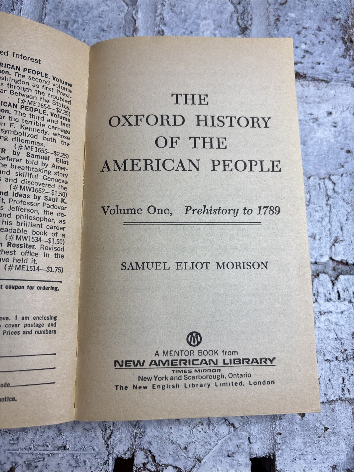 The Oxford History Of The American People Vol. 1, 2 & 3, Samuel Eliot Morison