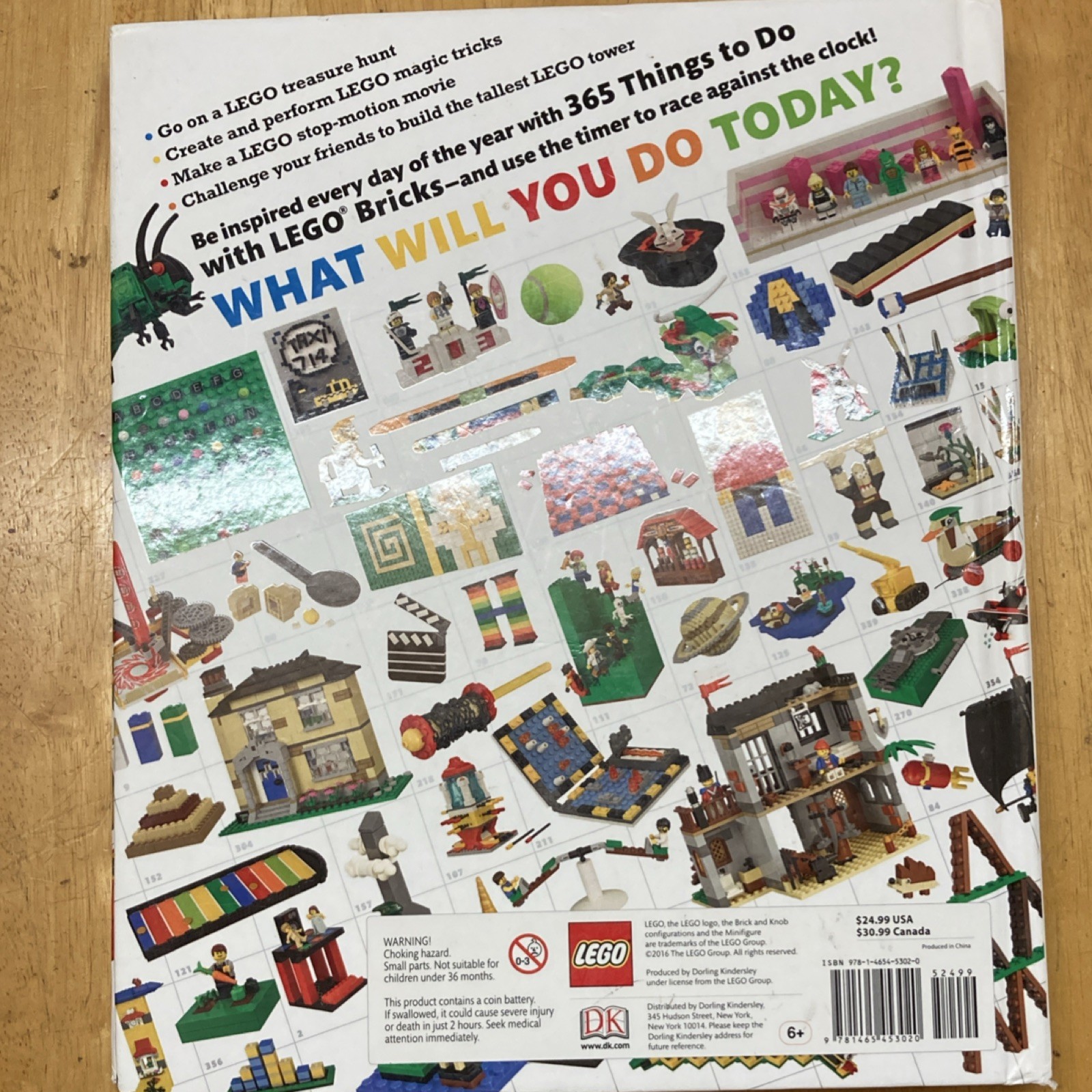 365 Things to Do with LEGO Bricks Hardcover by Simon Hugo DK w/ Selector & Timer