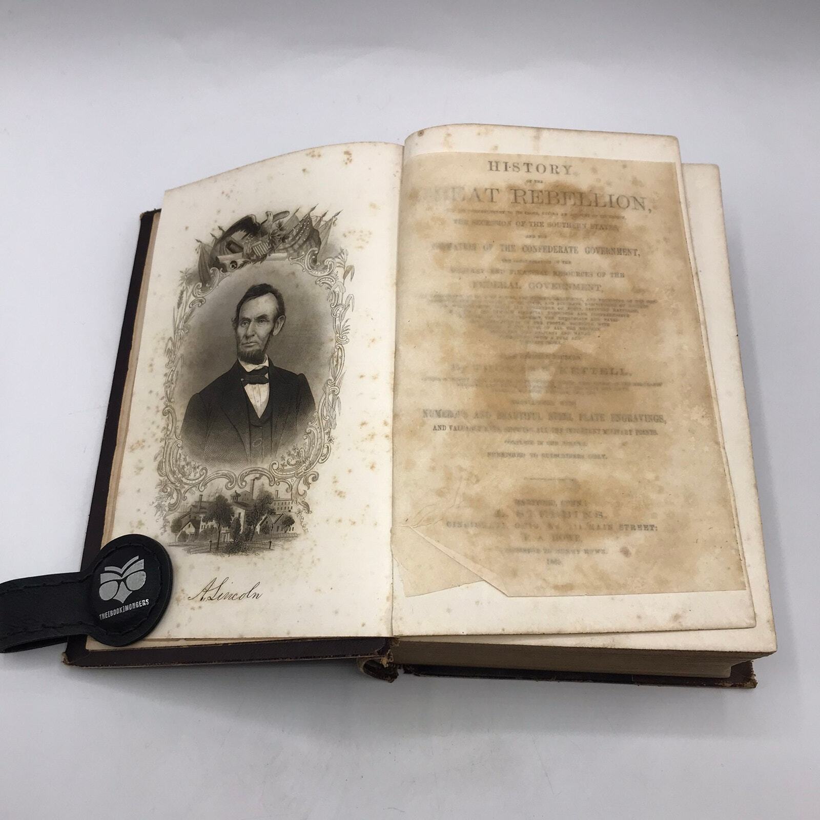 History of the Great Rebellion Complete in 1 Volume T. Kettell Illustrated 1865