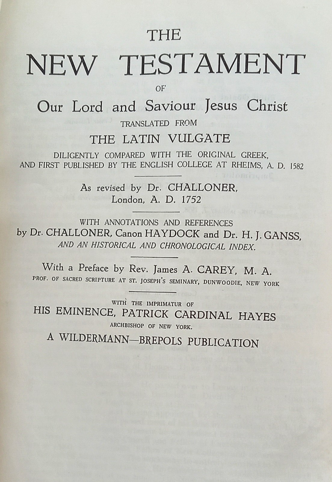 ANTIQUE DOUAY RHEIMS CATHOLIC VULGATE BIBLE; FINE BINDING FULL LEATHER [ca1943]