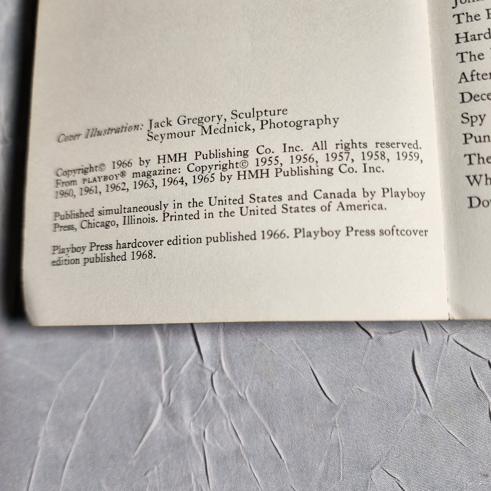 The Playboy Book of Science Fiction and Fantasy Anthology 1st Playboy PB 1968