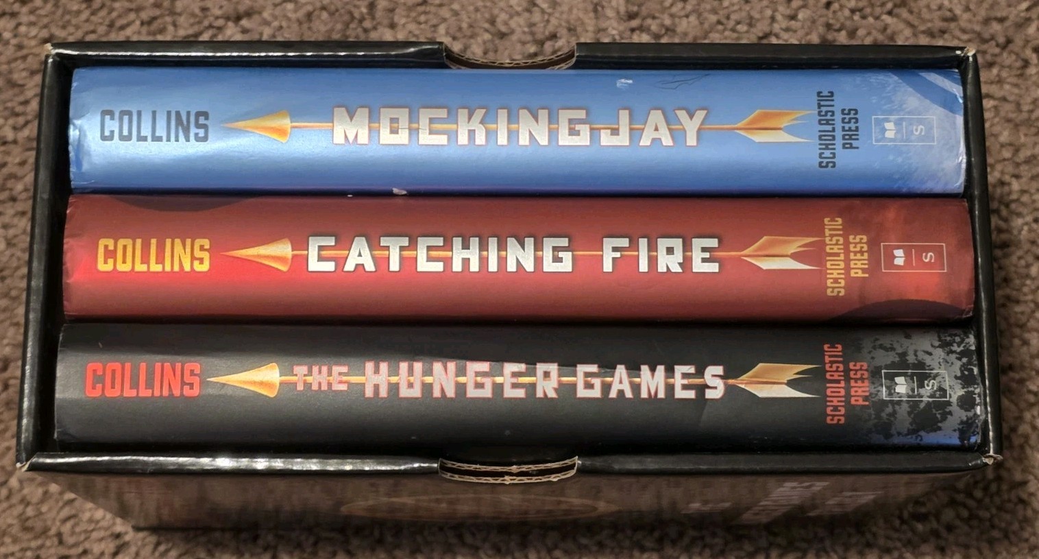 THE HUNGER GAMES Trilogy Hardcover Set Suzanne Collins Scholastic 1st Ed