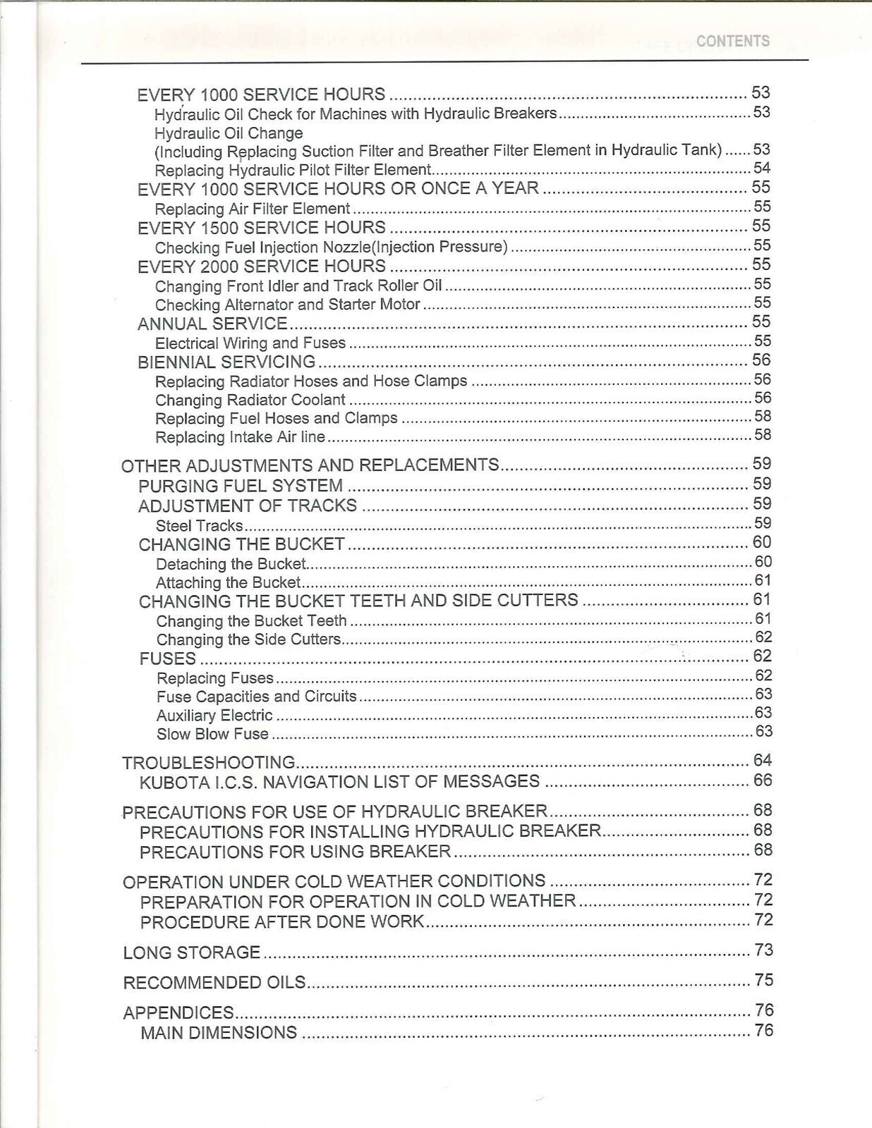 KUBOTA U30-5 U50-5 OPERATORS MANUAL – STEEL COIL BOUND – RUGGED COVERS