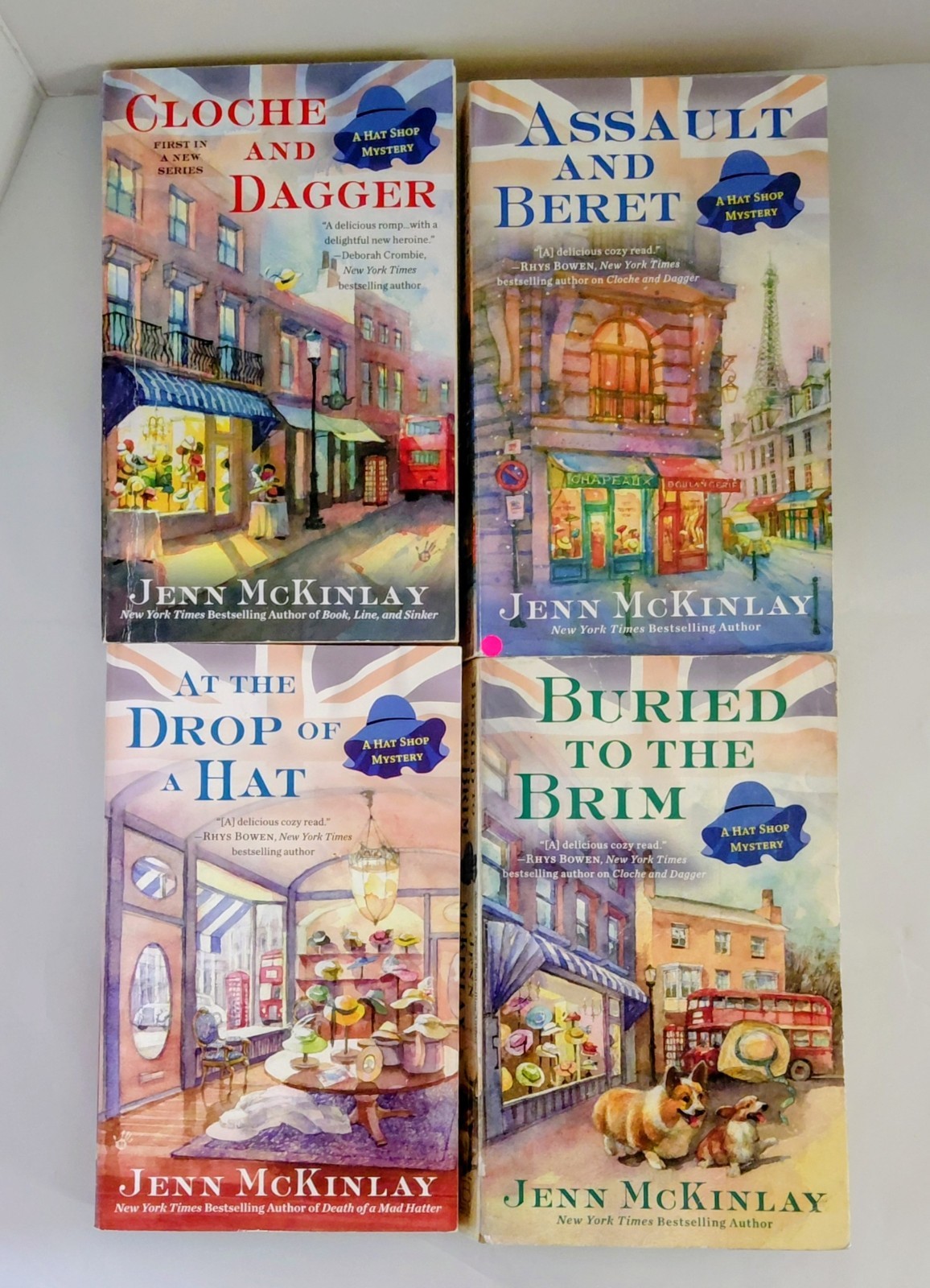 Lot Of 4 JENN MCKINLAY “HAT SHOP MYSTERY” Paperback Books