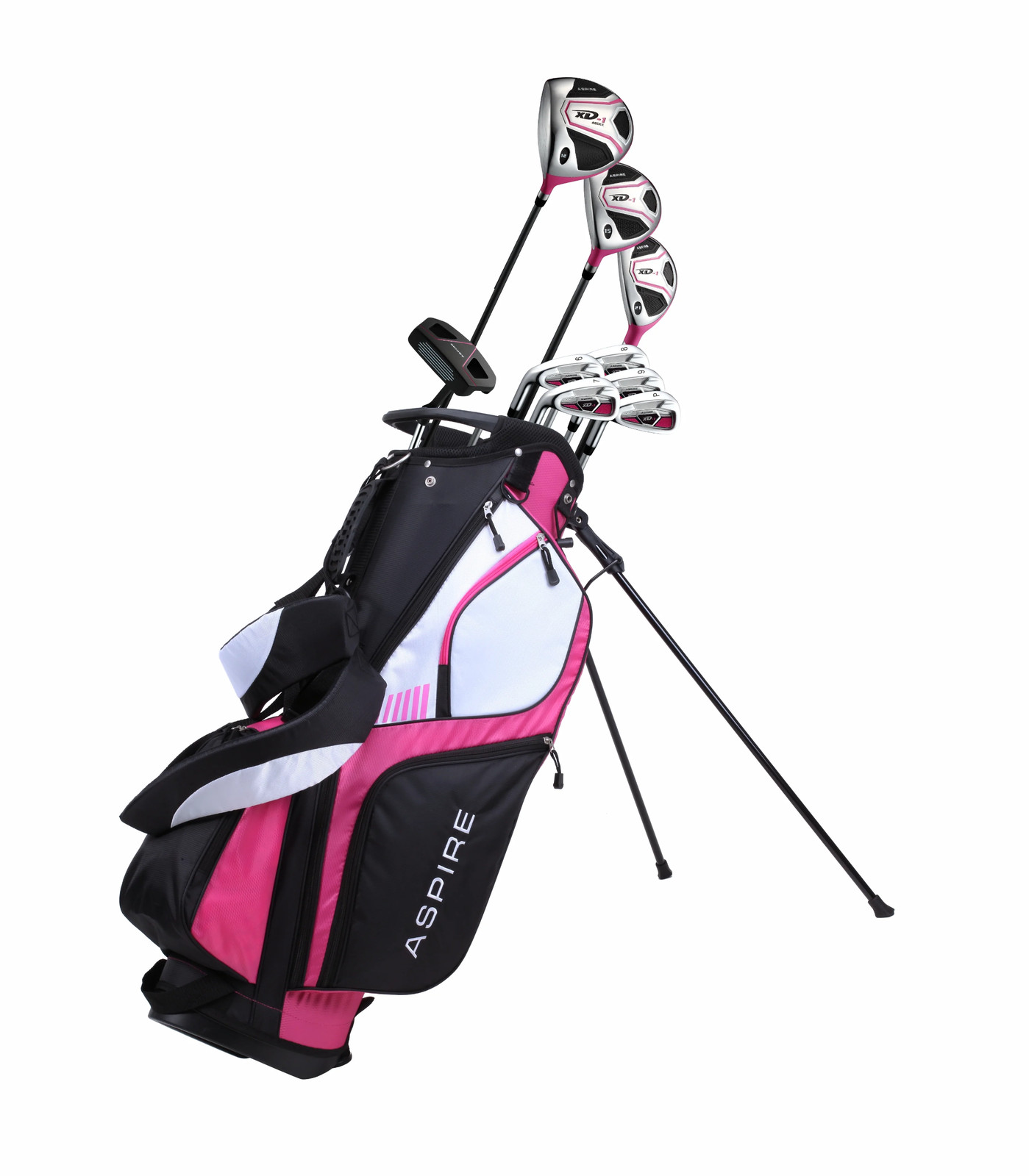 Aspire XD1 Womens Ladies Left Hand 14 Piece Complete Golf Clubs Package Set – Re