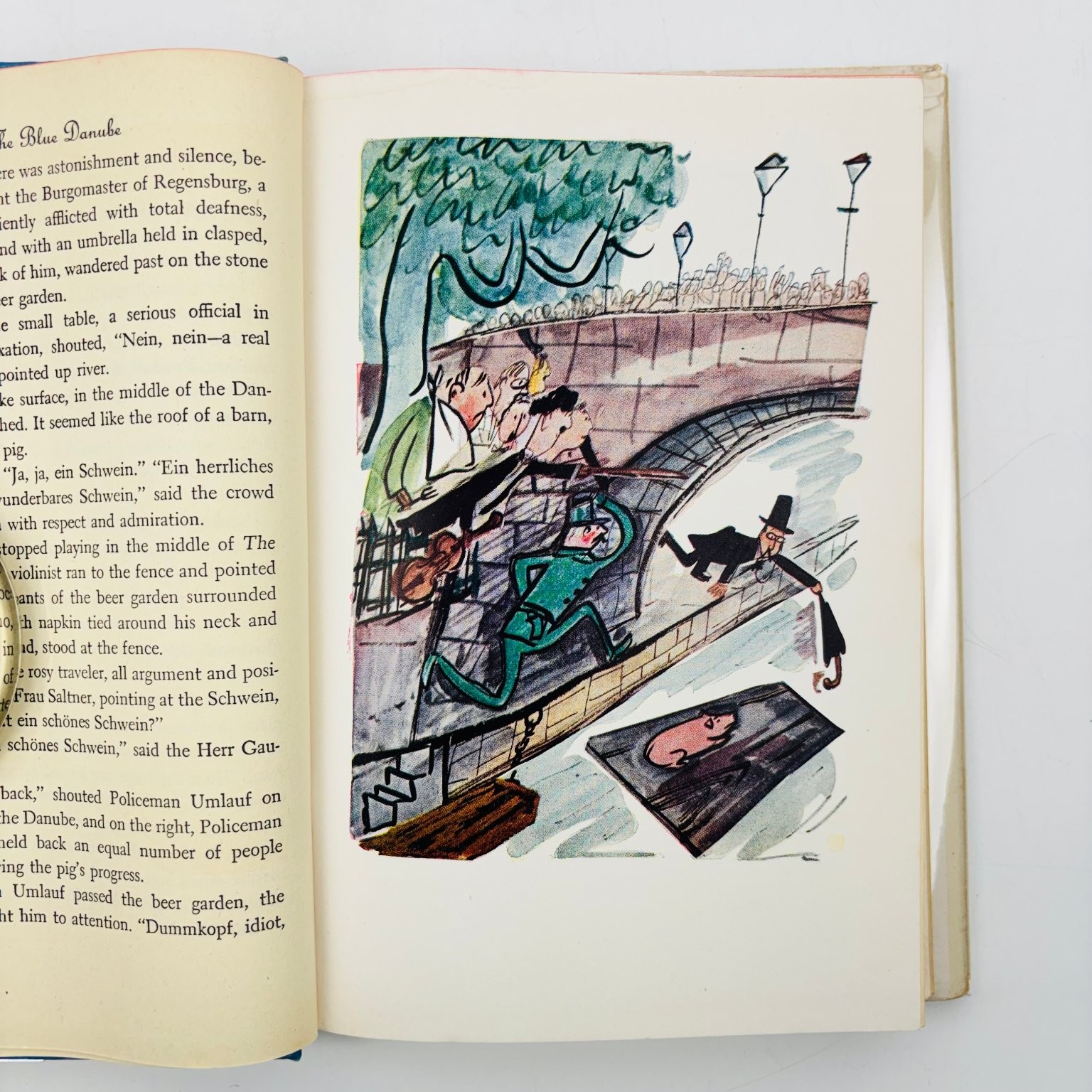 The Blue Danube Ludwig Bemelmans 1945 Second Printing Illustrated Viking Press