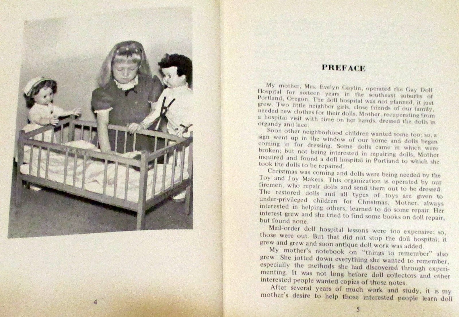 1971 Doll Repair “From the Gay World of Dolls” Evelyn Gaylin H/C 158 Pages