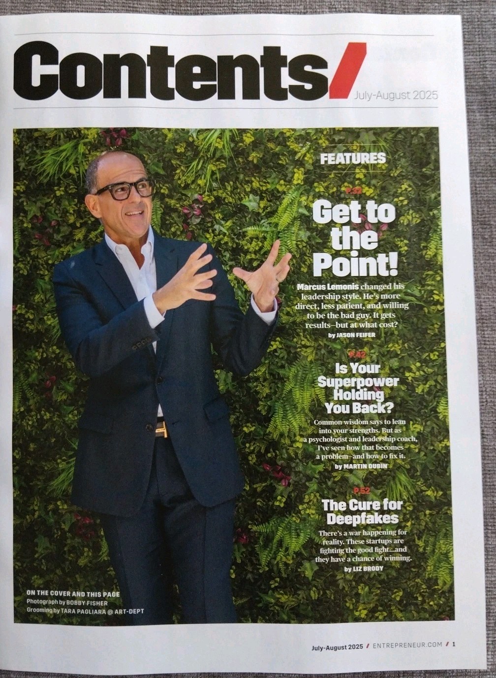 ENTREPRENEUR MAGAZINE July August 2025 MARCUS LEMONIS Leadership NEW with Label