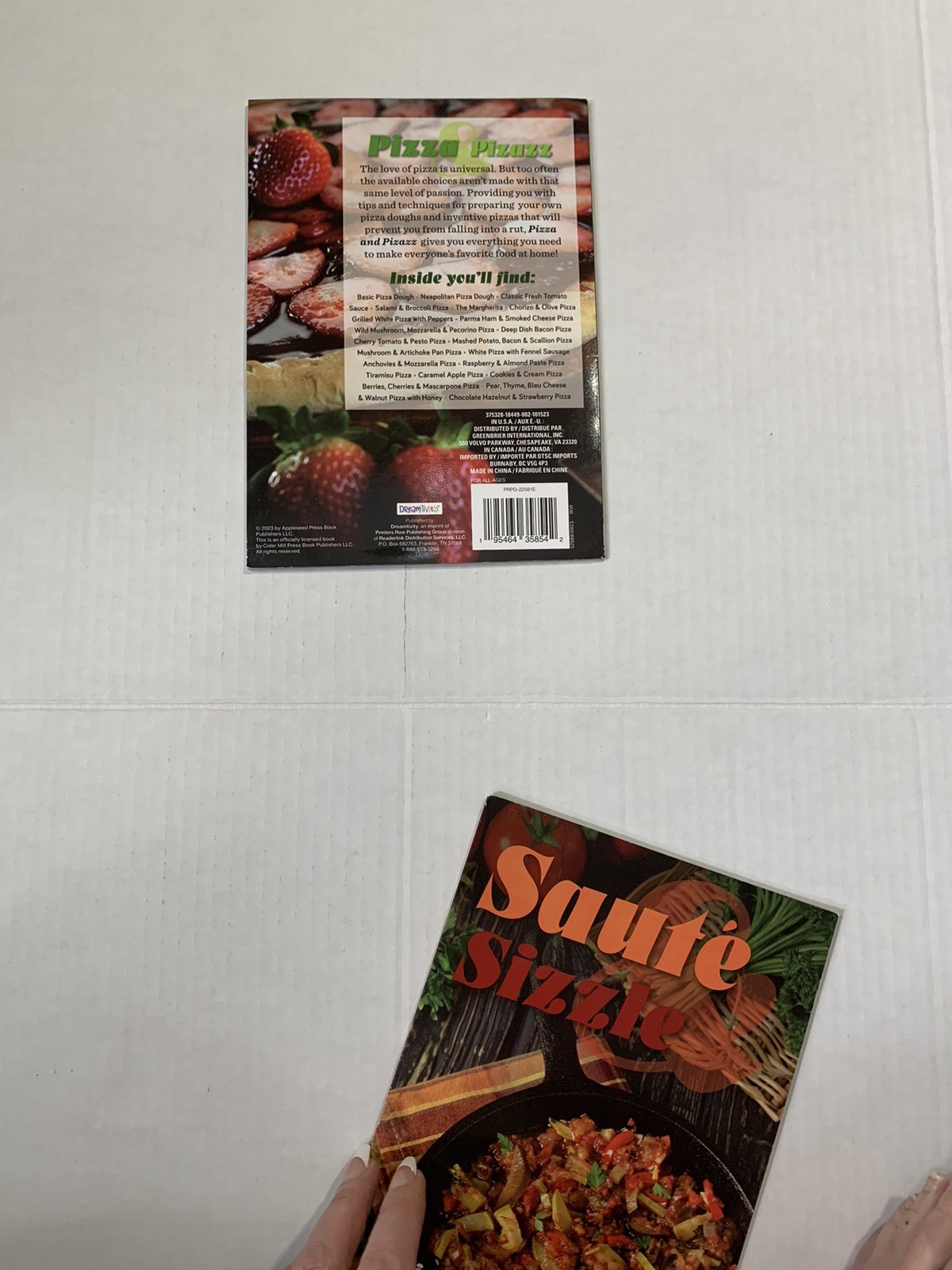 DreamTivity Cookbook Lot 5 Pizza Pasta Soups Saute Dips Kids Cooking NEW