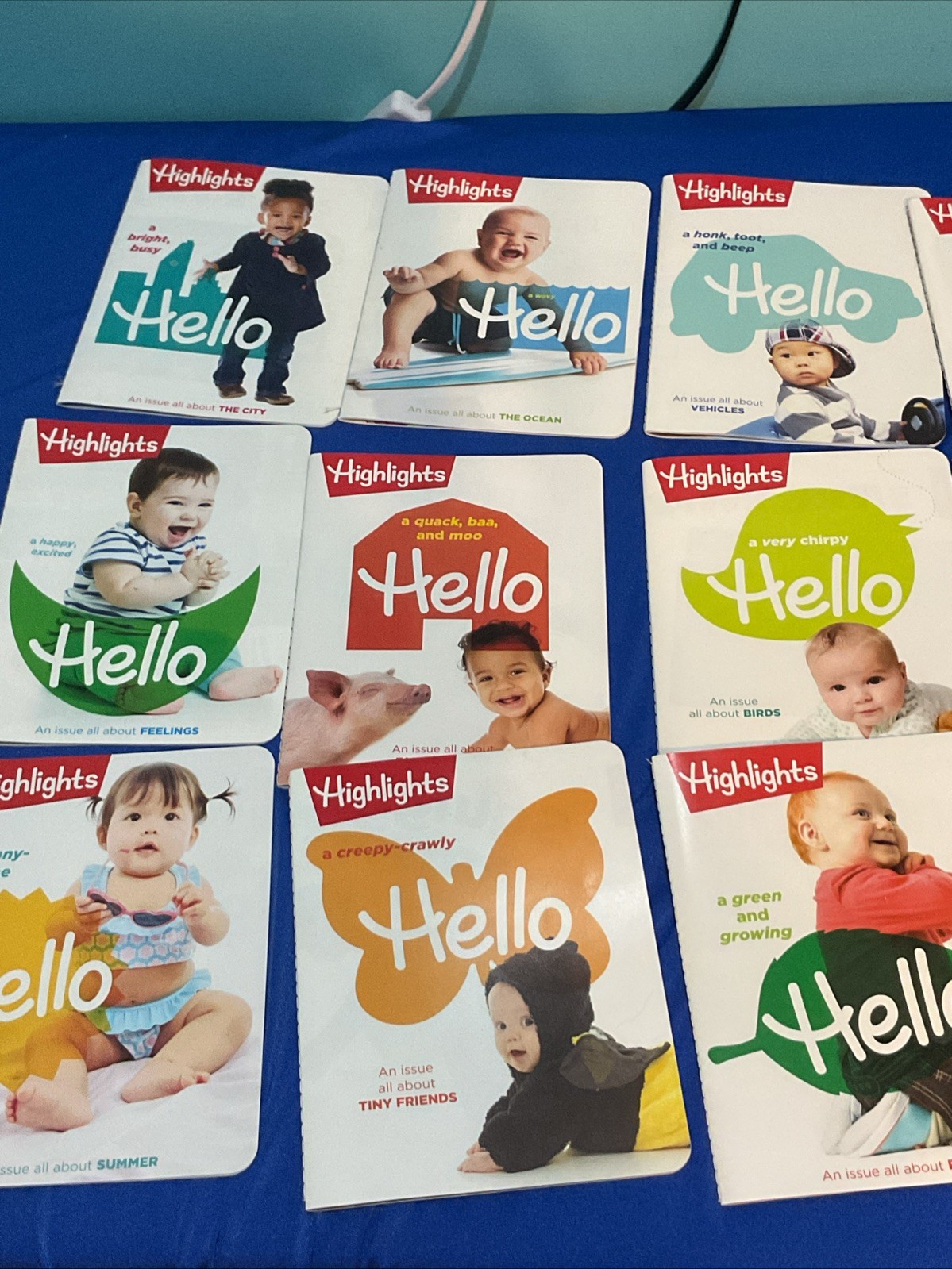Lot of 12 Highlights Hello Magazines Books For Baby & Toddlers Songs Poems Story