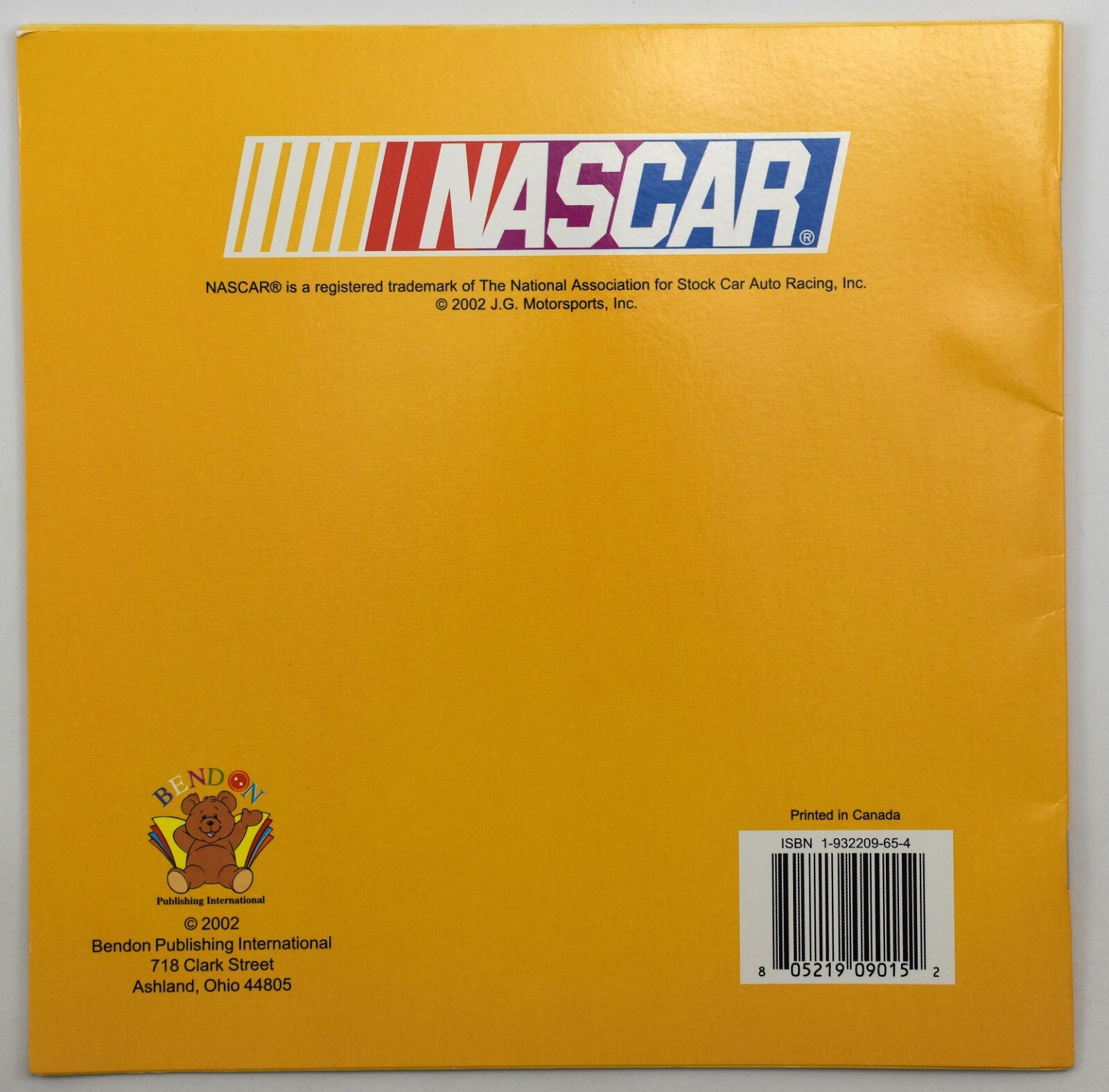 Racing with NASCAR – Paperback PB Jeff Gordon – Bendon Publishing – 2002 LN